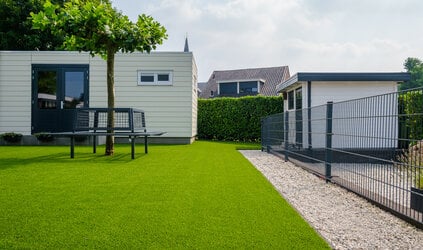 Kunstgras combineren met grind