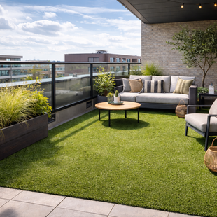 Kunstgras op het Balkon