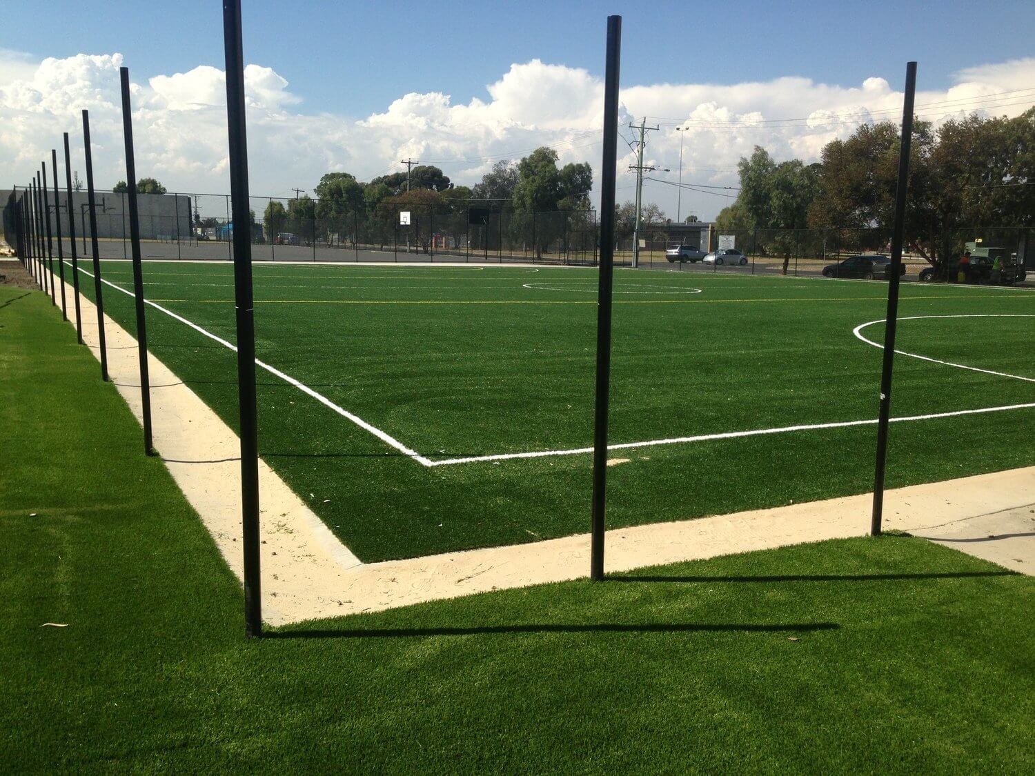 Kunstgras voetbalveld