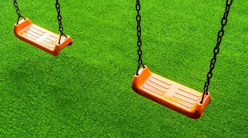 Kunstgras met kinderen