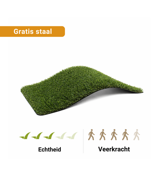 Bestel nu jouw gratis kunstgrasstalen - Kunstgras Rijssen 40 mm