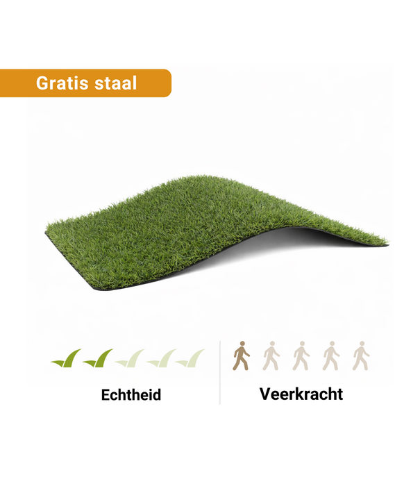 Bestel nu jouw gratis kunstgrasstalen - Kunstgras Heerde  20 mm