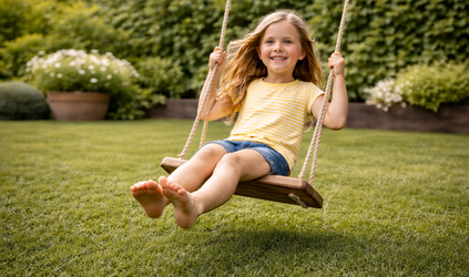 Kunstgras met kinderen