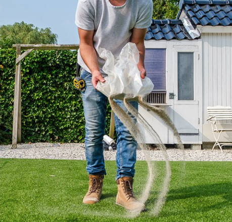 Kwartszand en kunstgras