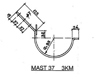 Feyts Dakgootbeugel mast 44 TAPGAT