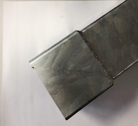 Feyts staal verzinkte ondereind voor regenpijp 100x100 mm - 2 mtr