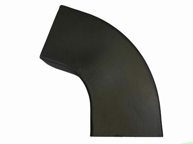 zinken bocht 80x80 mm zwart  - 72°  ( ANTHRA-ZINC® )