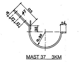 Feyts Dakgootbeugel mast 37