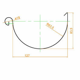 Feyts zinken goot M280 0,7 - 1 meter