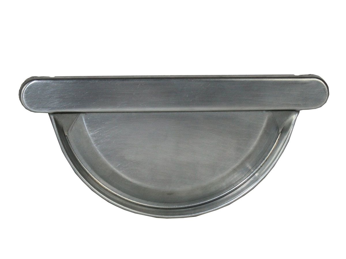 VMZINC zinken goot 280 0,7 - 3 meter met links ingesoldeerd eindschot of optie uitloop erd eindschot of optie uitloop - Copy