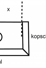 VMZINC zinken goot M400 0,7 - 3 meter met rechts ingesoldeerd eindschot of optie uitloopoldeerd eindschot of optie uitloop - Copy
