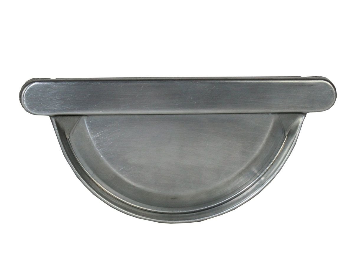 VMZINC zinken goot M400 0,7 - 3 meter met links ingesoldeerd eindschot of optie uitloop