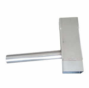 Feyts regentonvuller zink vierkant 80x80 mm met buis