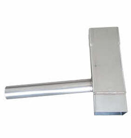 Feyts regentonvuller zink vierkant 100x100 mm met buis