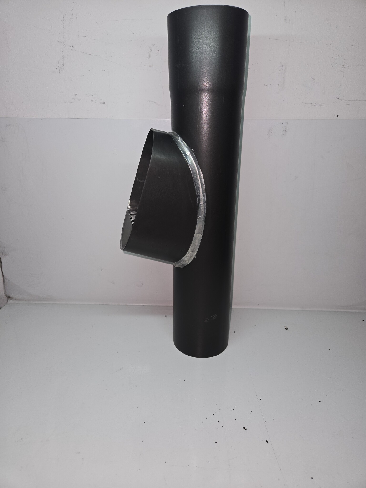 zinken bladafscheider 100 mm zwart  -  ( ANTHRA-ZINC® )