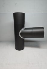 Feyts Zinken t-stuk ZWART 80 mm - 90°  ( ANTHRA-ZINC® )