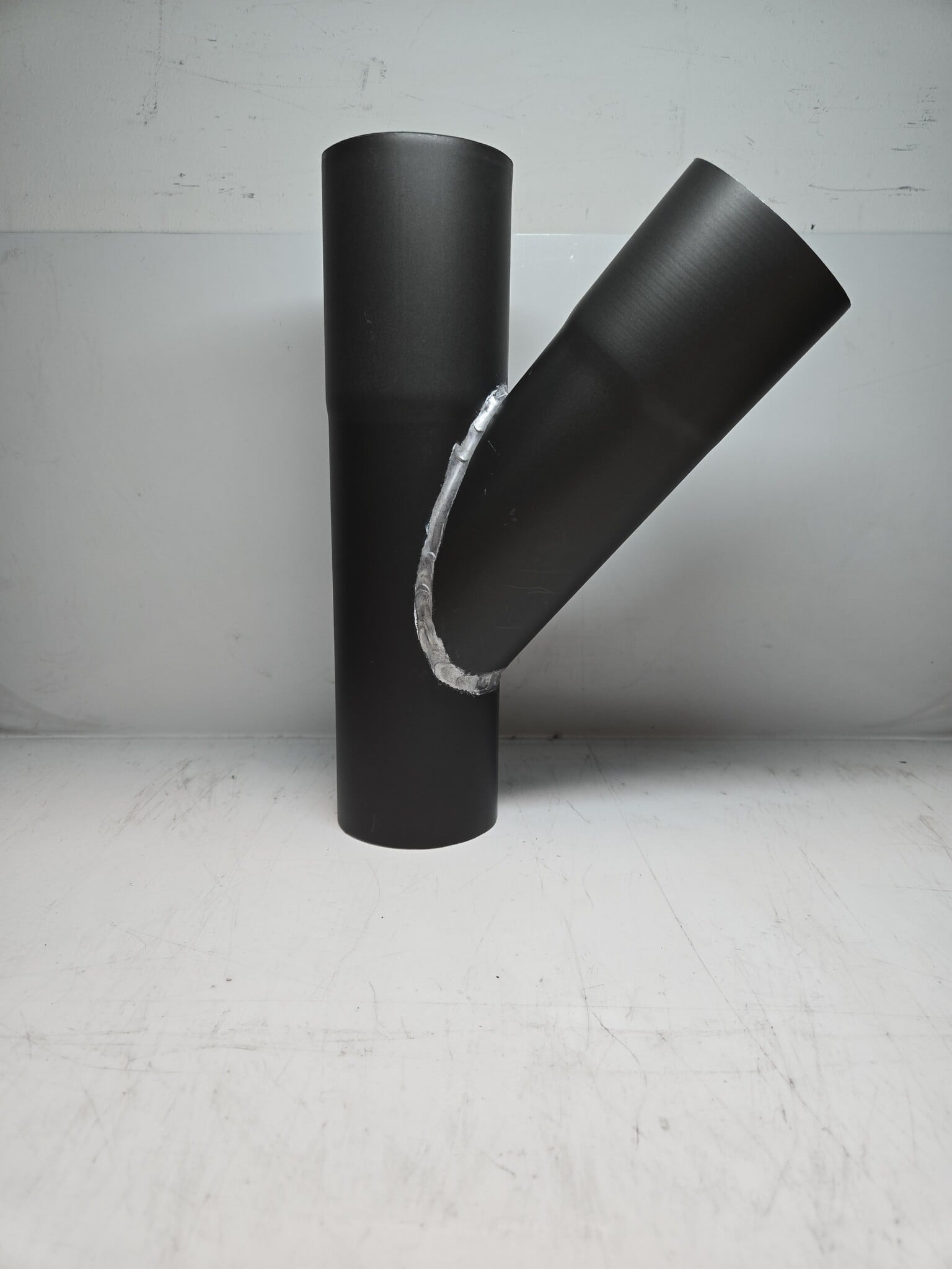 Feyts Zinken t-stuk ZWART 80 mm - 45°  ( ANTHRA-ZINC® )