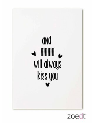 Kaart And iiii will always kiss you