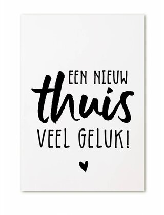 Cadeaukaartje Een nieuw thuis
