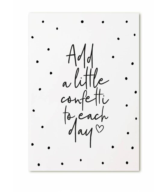 Kaart Add a little confetti to each day