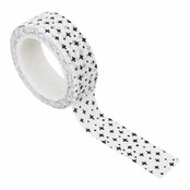 Masking tape wit met zwarte plusjes