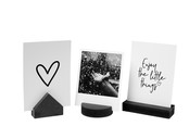 Kaartenhouder rond  zwart hout