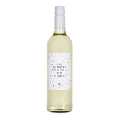 Fles etiket met tekst Ik ken je nog maar net, maar ik vind je nu al de leukste