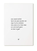 Kaart gedicht Verdriet