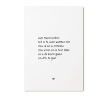 Kaart gedicht Verdriet