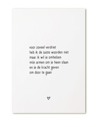 Kaart gedicht Verdriet