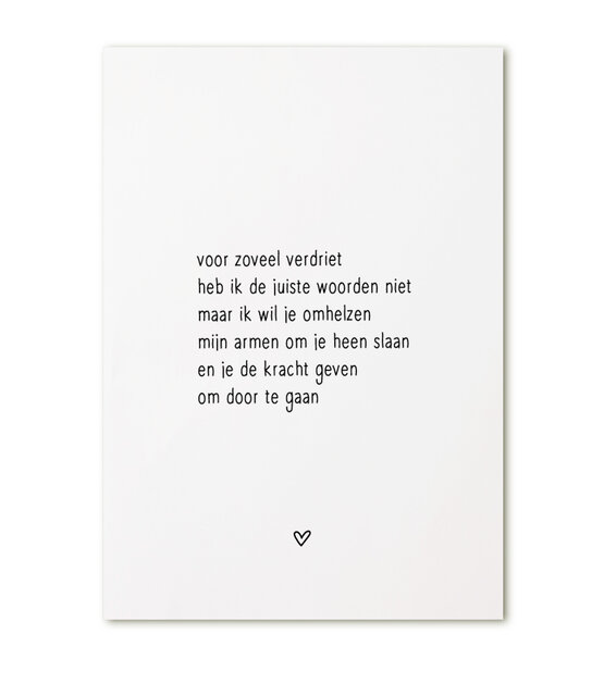 Kaart gedicht Verdriet