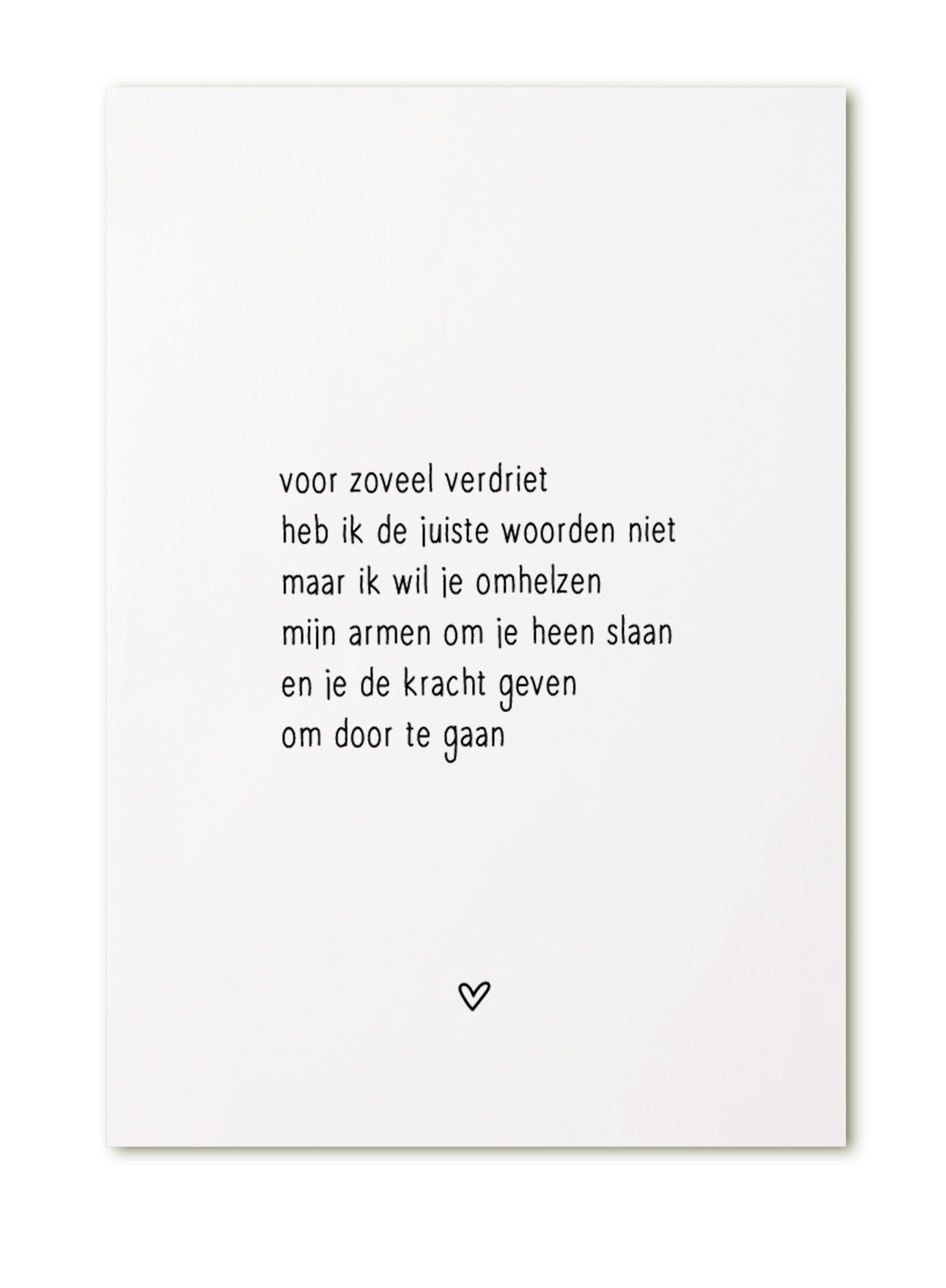 Wonderbaar Kaart gedicht Verdriet - Zoedt wholesale CY-48