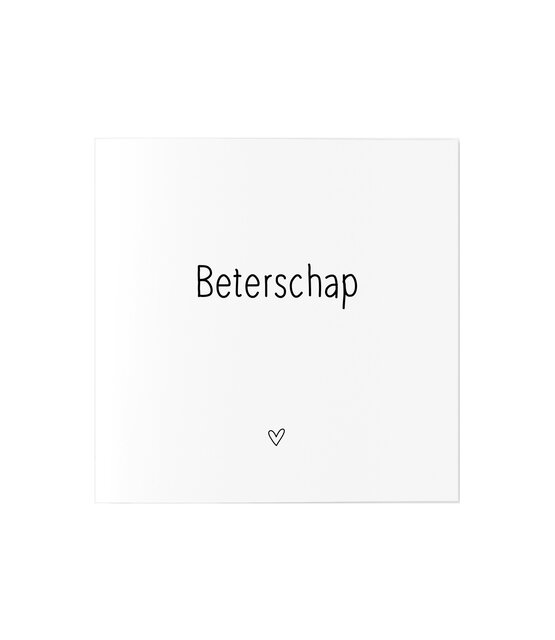 Wenskaart met tekst Beterschap