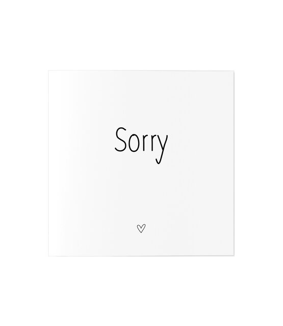Wenskaart met tekst Sorry