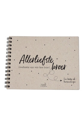 Invulboekje voor de allerliefste broer