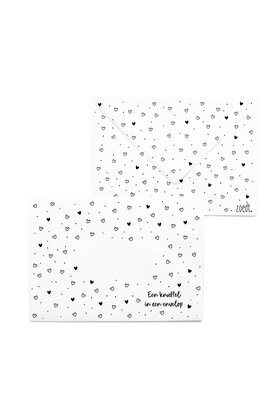 Envelop hartjes patroon 'Een knuffel in een envelop'