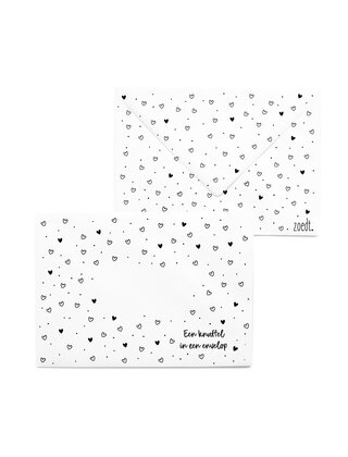 Envelop hartjes patroon 'Een knuffel in een envelop'