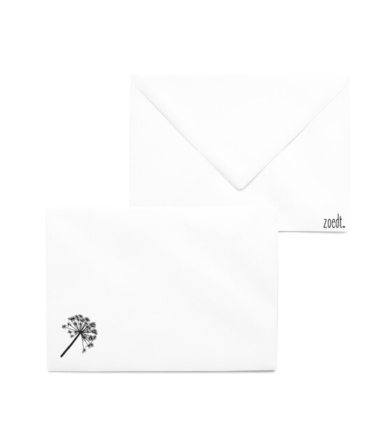 Bedrukte envelop met berenklauw