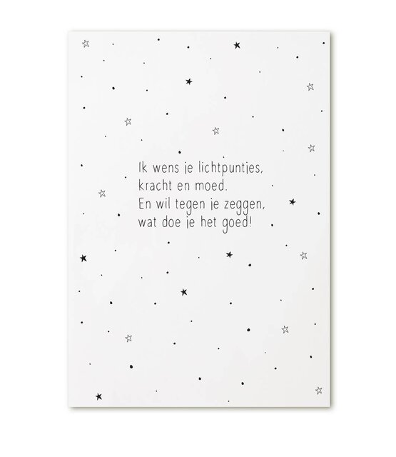Kaart gedicht 'Ik wens je lichtpuntjes...' Kaart gedicht 'Ik wens je lichtpuntjes...'