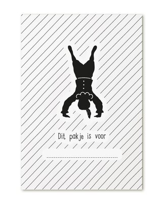 Cadeaukaartje 'Dit pakje is voor...' met pietje