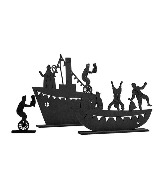 Stoomboot met sint en piet van mdf