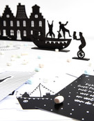 Stoomboot met sint en piet van mdf