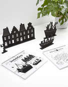 Stoomboot met sint en piet van mdf