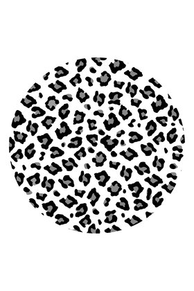 Muurcirkel (binnen) met panterpatroon - in 2 formaten