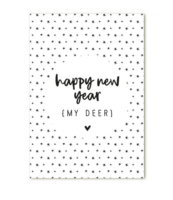 Minikaartje Happy new year- my deer