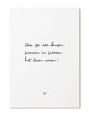 Kaart met tekst 'Kom ga mee dansen..'