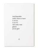 Kaart met tekst 'Onvoorwaardelijk...'