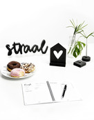 STRAAL van  zwart hout