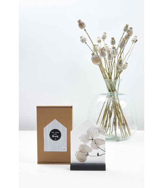 Huisje met gedroogde bladeren in cadeauverpakking - Iets moois voor thuis