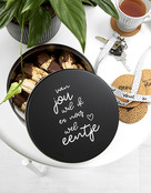 Koektrommel zwart wit met tekst 'Van jou wil ik er nog wel eentje'